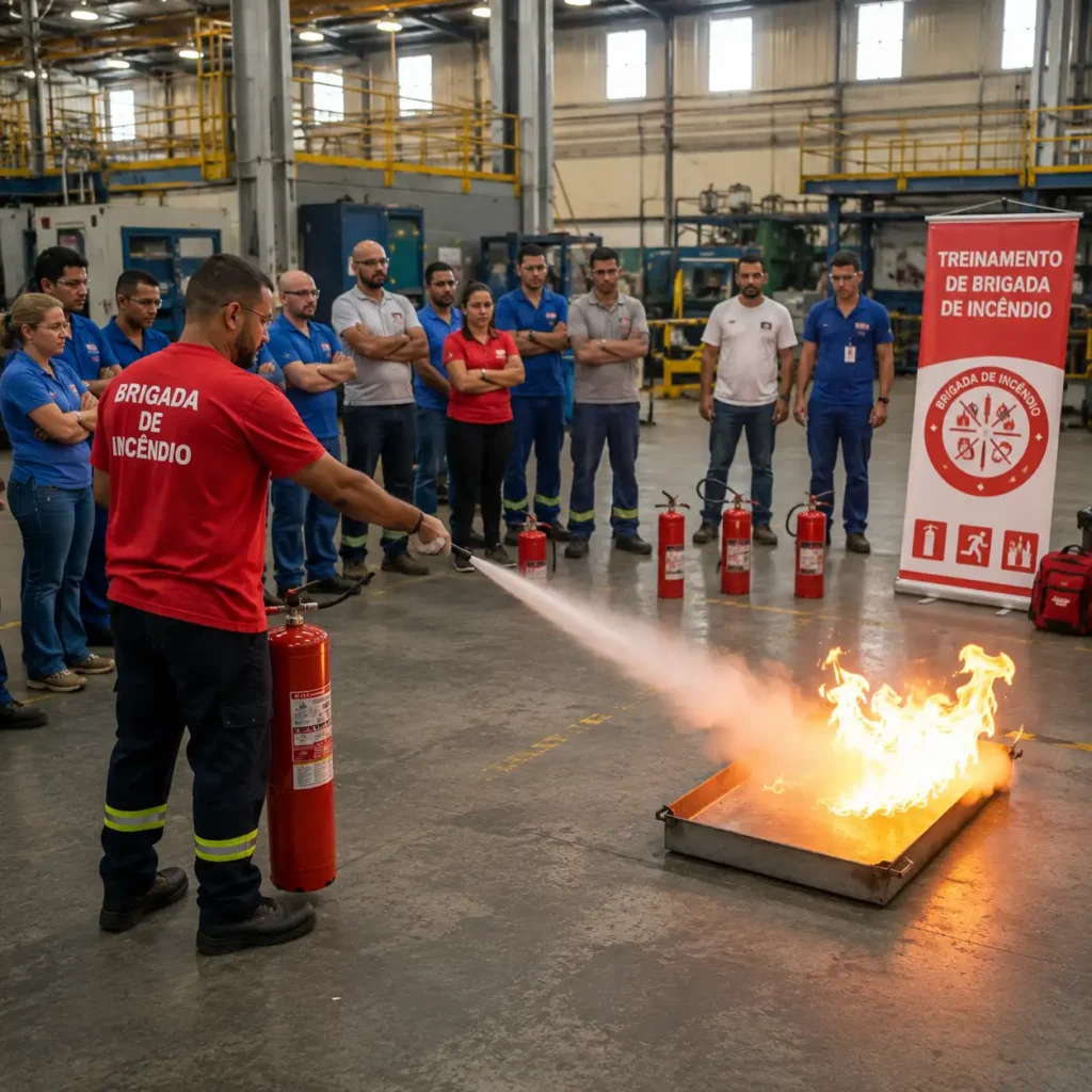 processos e treinamento de brigada de incêndio