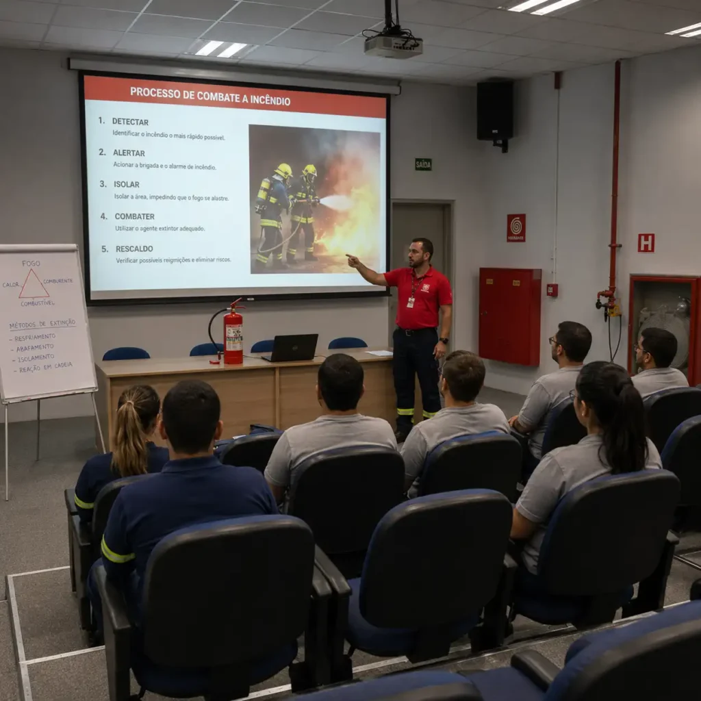 processos e treinamento de brigada de incêndio prevenção contra incêndio