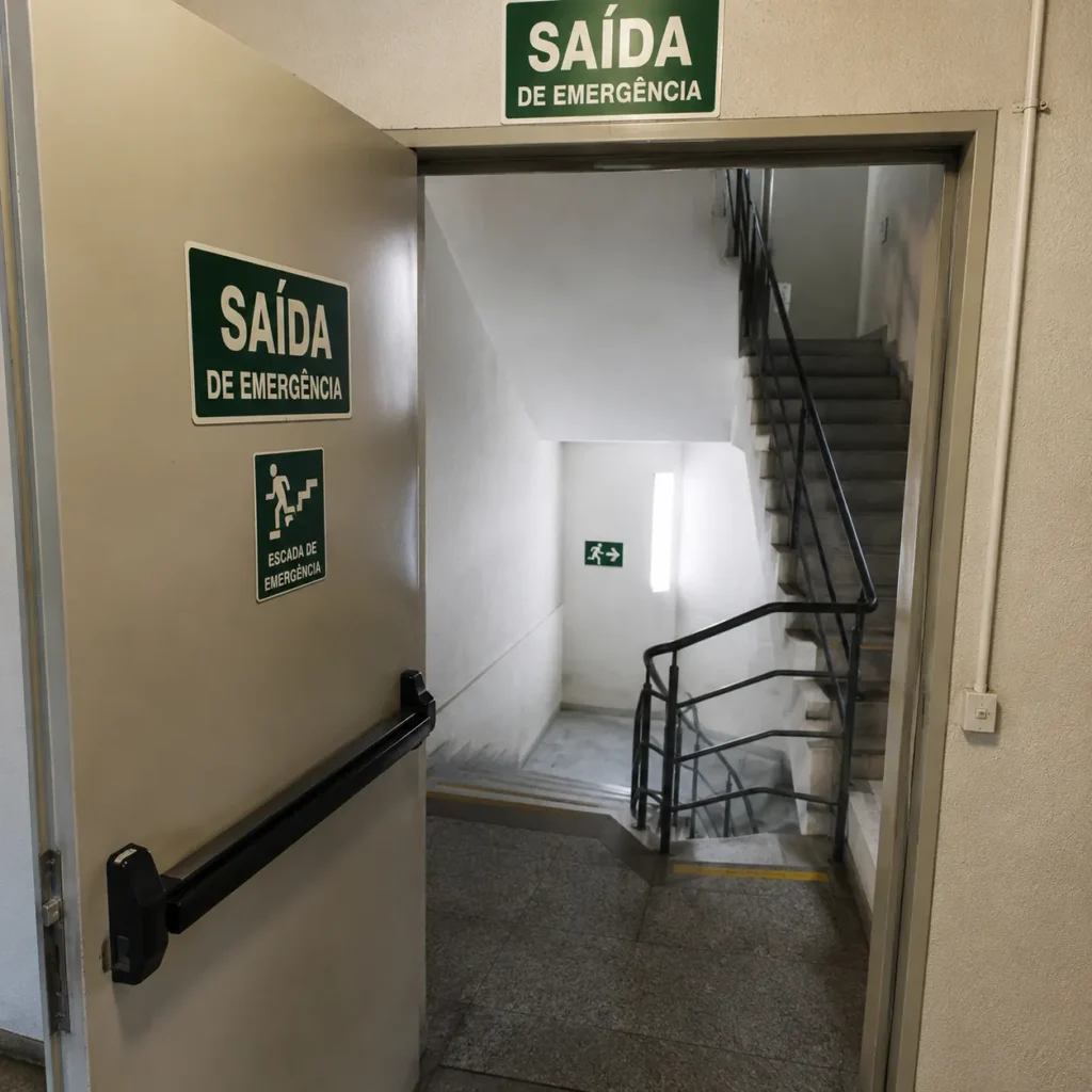 engenharia de projeto de saídas de emergência